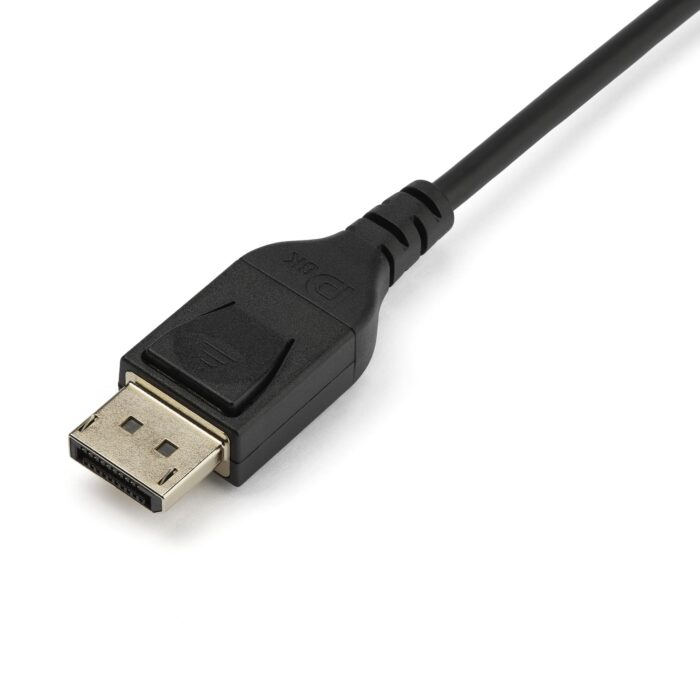 DisplayPort Cable 2 Meter - Male to Male, high-resolution 4K at 60Hz, gold-plated connectors, compatible with computers, monitors, HDTVs.