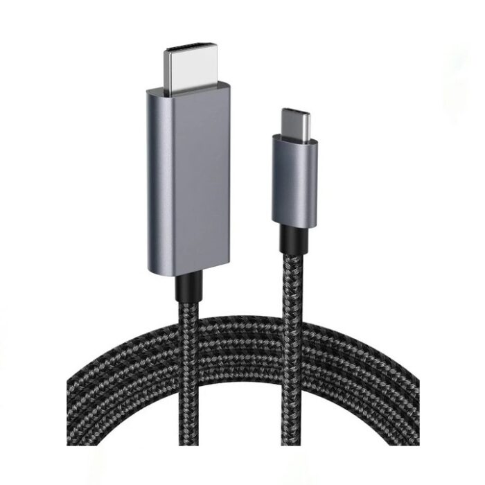 HDMI to Type-C cable for connecting HDMI devices to Type-C displays, supporting 4K resolution and high-definition audio.