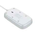 LDNIO SC4407 Power Extension Lead with 4 universal outlets and 4 USB ports, including QC3.0, in a white fireproof design.