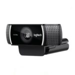 Logitech C922 Pro Webcam 1080p with autofocus, stereo mic, 720p at 60fps, 1080p at 30fps, and USB connectivity for streaming and video calls.