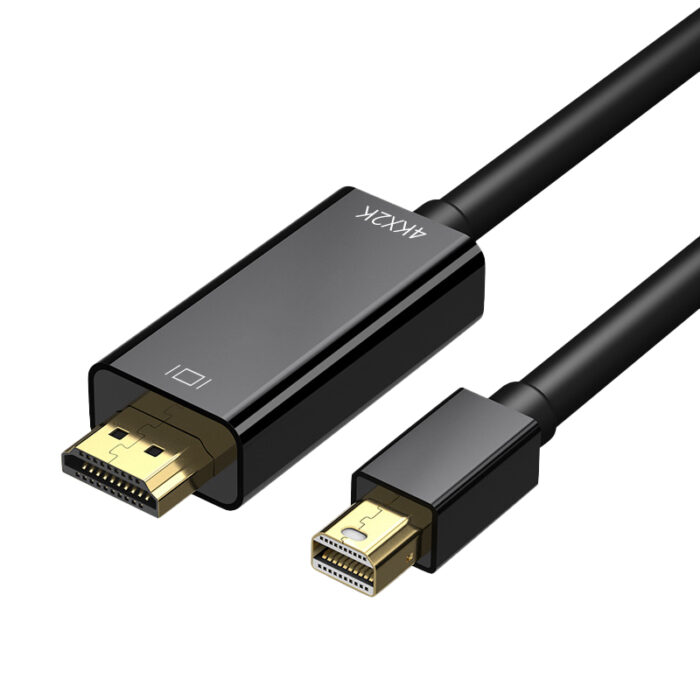 Mini DisplayPort to HDMI cable for seamless 4K video and audio transmission, perfect for connecting devices to HDMI displays.