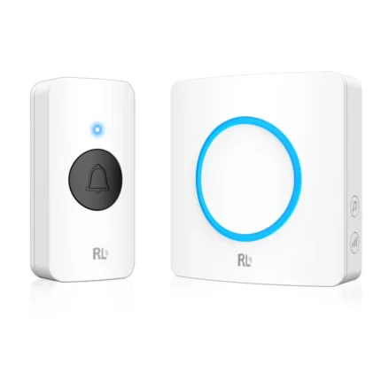 RL-3882 Wireless Remote Bell with plug-in design, 38 tones, and LED indicator for easy use in any home.