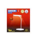 SOGO JPN-1307 Rechargeable Study Lamp with evenly distributed focus, 7W LED, USB charge, portable design on a desk.