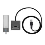 TP-Link Archer TX20UH AX1800 High Gain Wireless USB Adapter with dual antennas plugged into a PC via USB 3.0 cradle.