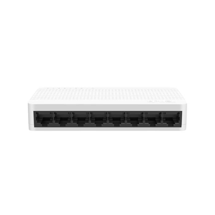 Tenda S108 - 8-Port Ethernet Switch in compact dome-shaped casing, ideal for home, office, or dorm network expansion.