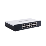 Tenda S16 - 16-Port 10/100 Desktop Switch in compact plastic case, perfect for home, office, or SMB network expansion.