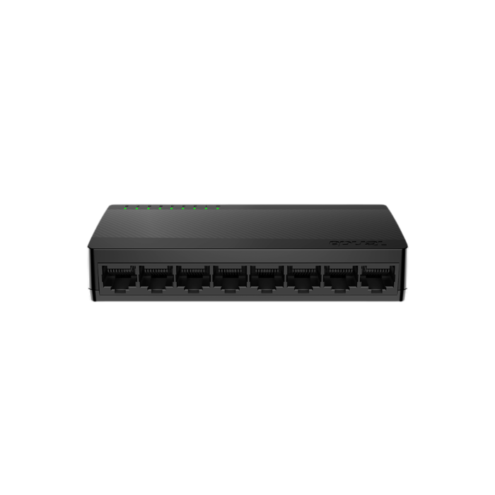 Tenda SG108 - 8-Port Gigabit Ethernet Switch in sleek mini plastic body, perfect for home, SMB, or surveillance networking.