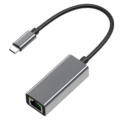 Type-C to RJ45 Converter connects USB-C devices to Ethernet for fast, stable internet.