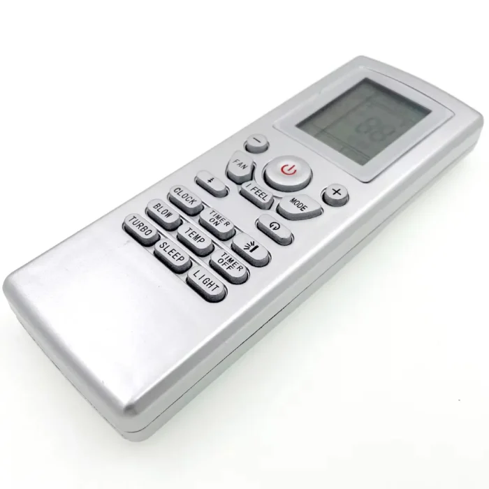 GREE YT1F AC Remote Control with clear panel, modern ABS design for GREE air conditioners, 8–10m range, ideal for home or office.