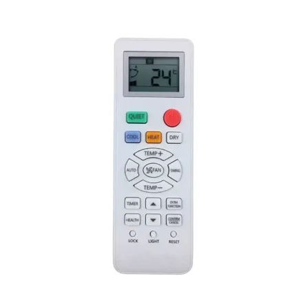 Haier YL-HD04 AC Remote Control, durable ABS design, 8–10m range, for Haier air conditioners, easy cooling and heating control.