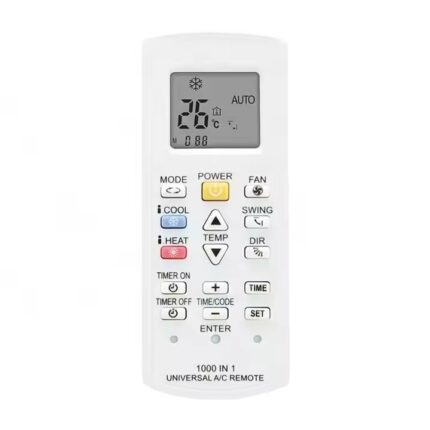 Universal 1000 in 1 AC Remote by Sino Cool, compatible with 1000+ brands, featuring timer, LED, and easy setup.