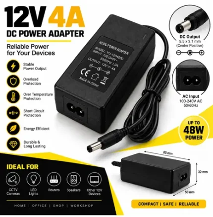 12V 4A DC Power Adapter