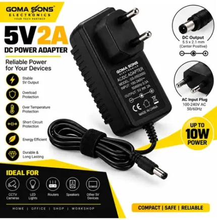 5V 2A DC Power Adapter